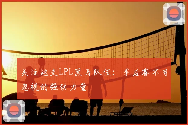 关注这支LPL黑马队伍：季后赛不可忽视的强劲力量